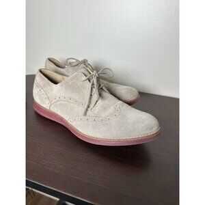 Cole Haan Original Grand Tan Suede Wingtip Oxford Shoes Women Size 11